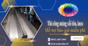Hỗ trợ tư vấn báo giá máng xối tôn, inox tại Quận 8【Miễn phí】